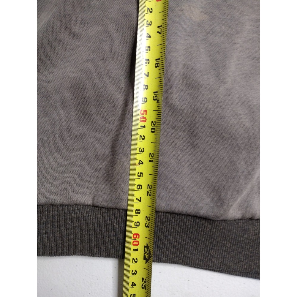 VICI Gray Lace Up Back Sweatshirt Womens Medium Long Sleeve Raw Seam - Picture 6 of 7